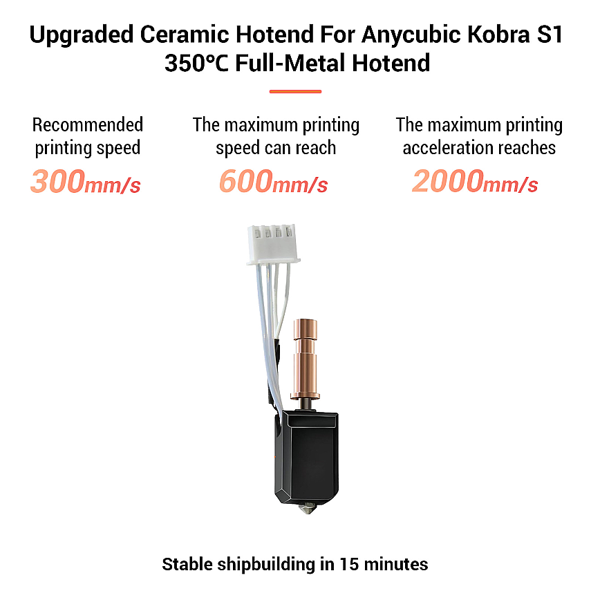 Anycubic Kobra S1 Uyumlu Geliştirilmiş Hotend Kit - 1