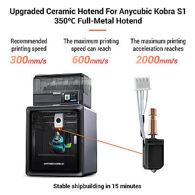 Anycubic Kobra S1 Uyumlu Geliştirilmiş Hotend Kit - 3