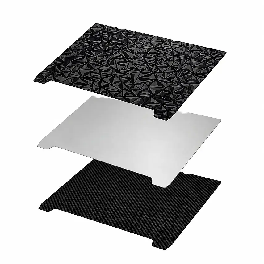 Creality K1 Max Uyumlu Elmas PEO - Karbon PET Yay Çeliği Baskı Tablası 315x310 mm - 1